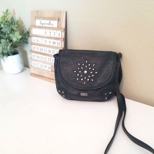 Vans small black crossbody purse with metal design